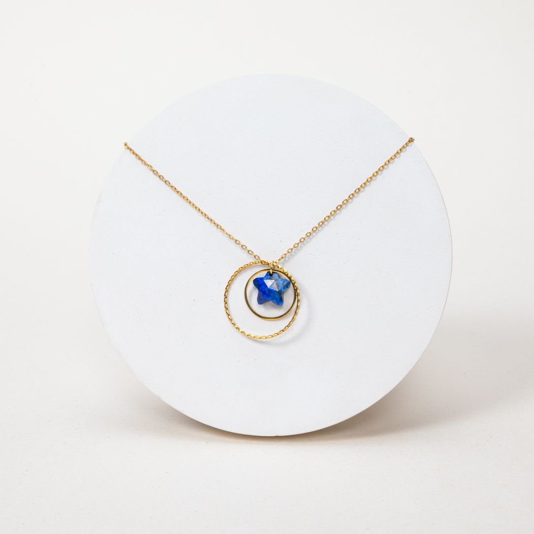 Pendentif Etoile en Lapis Lazuli – Harmonie & Communication