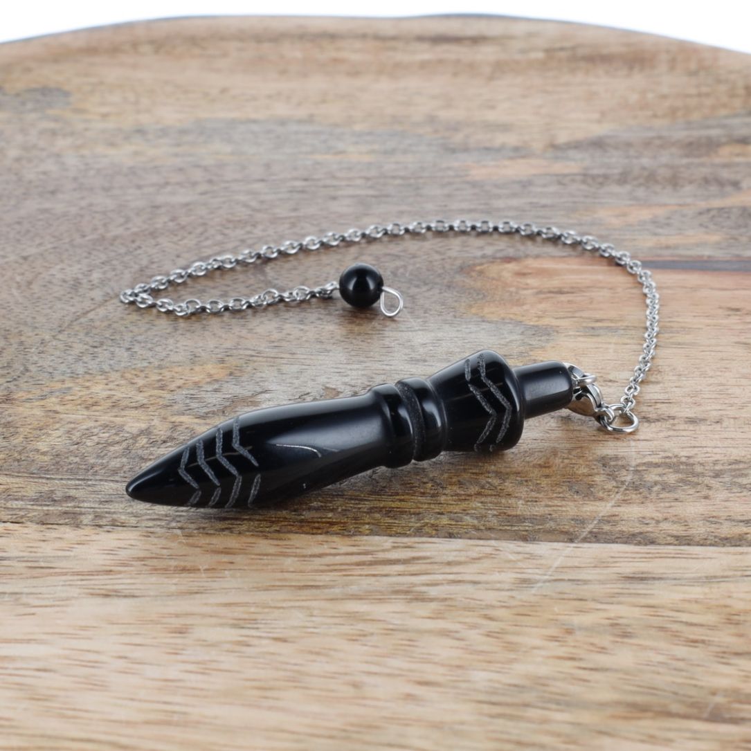 Pendule en Obsidienne Noire – Protection & Clarté