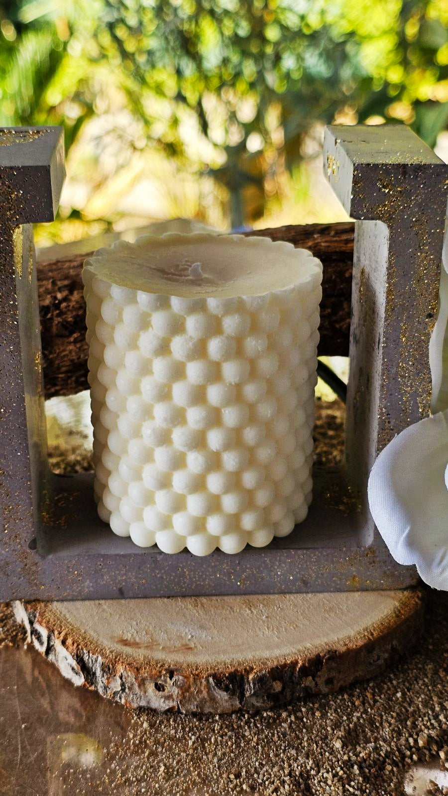 Bougie Pilier de perles