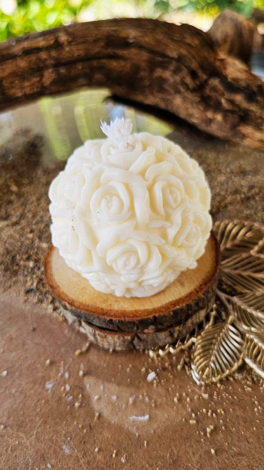 Bougie Boule de fleurs