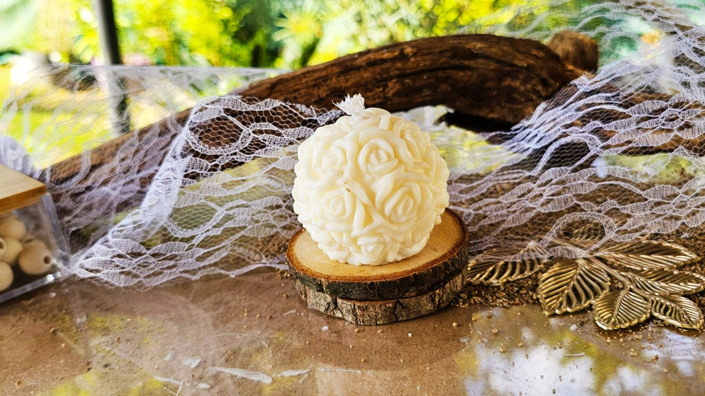 Bougie Boule de fleurs