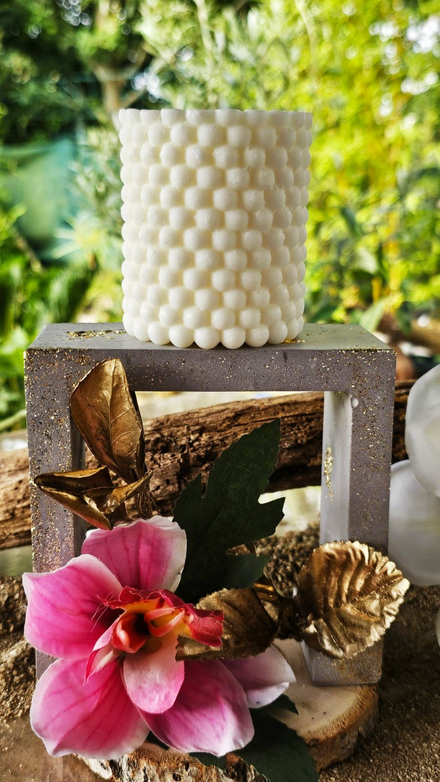 Bougie Pilier de perles