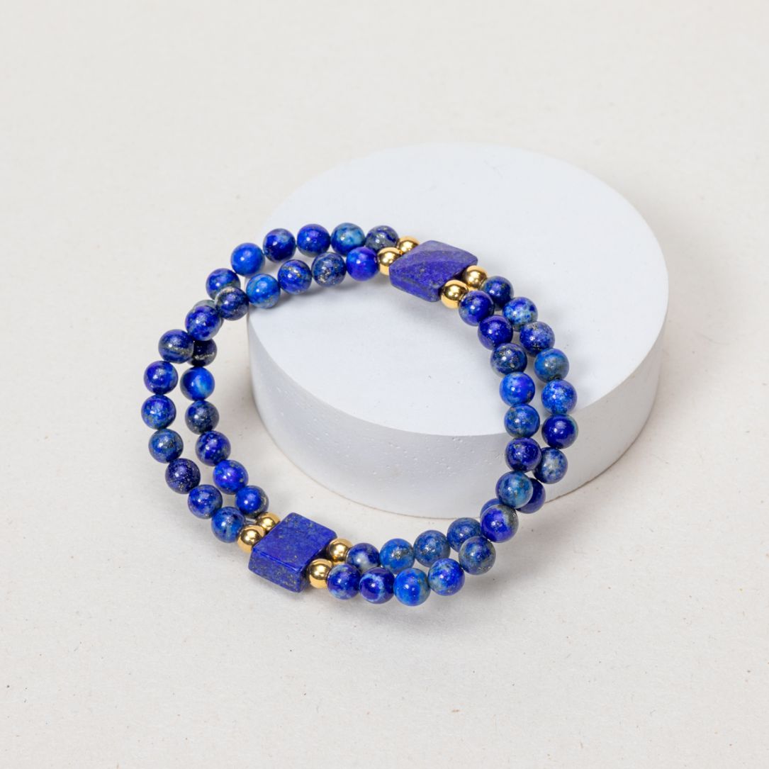 Bracelet en Lapis Lazuli – Sérénité & Énergie Positive