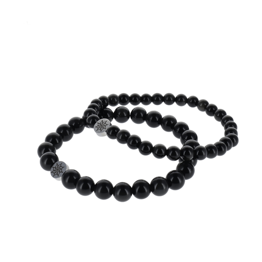 Bracelet en Obsidienne Noire – Protection & Ancrage – perles 6 mm ou 8 mm