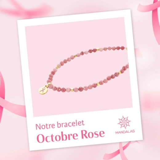 Bracelet Octobre Rose 2024 Exception – Rhodochrosite & Acier Inoxydable