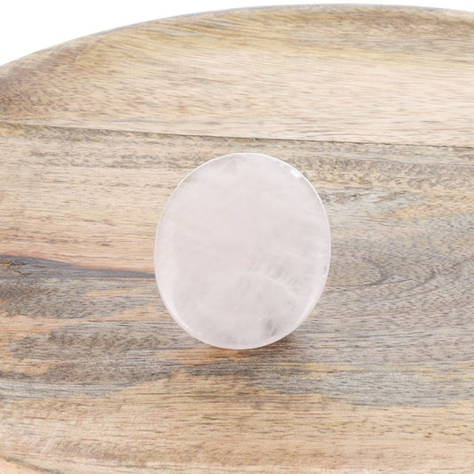Galet Plat en Quartz Rose