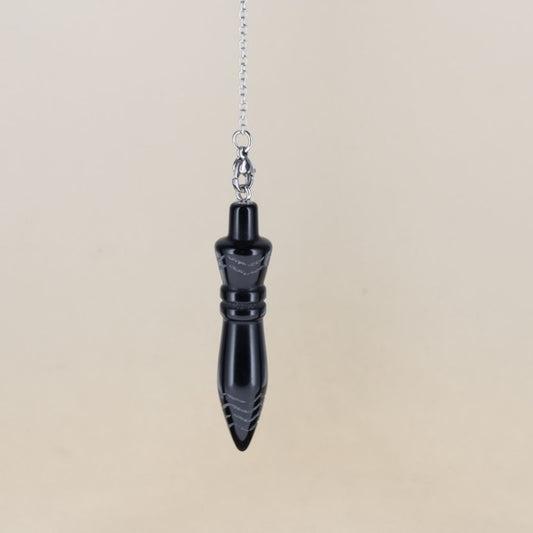 Pendule en Obsidienne Noire – Protection & Clarté